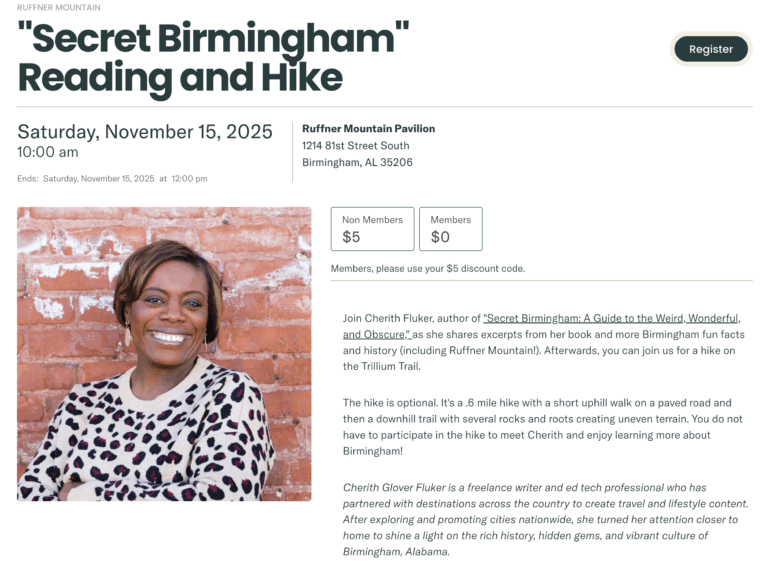 Secret Birmingham” Reading and Hike