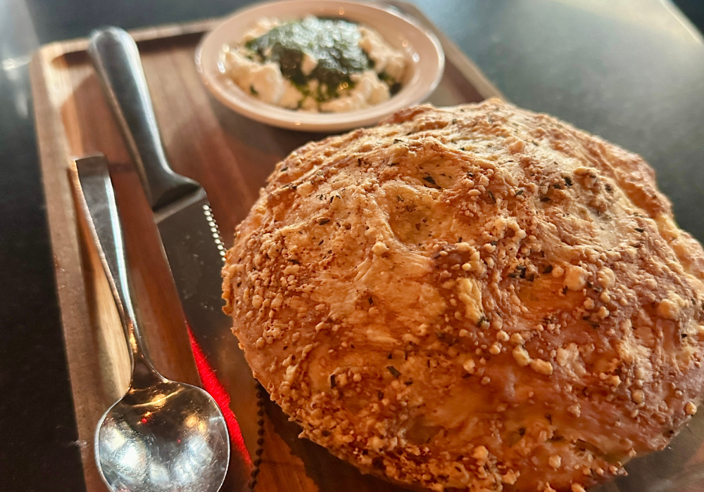 Bread at Ironwood Kitchen + Cocktails inside The Valley Hotel Birmingham. 