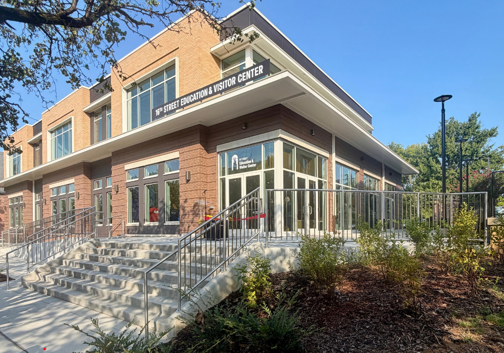 Street view of 16th Street Education and Visitor Center.